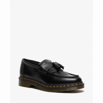 Dr Martens Adrian Yellow Stitch Kožené Tassel - Cierne Topánky Panske, DR0080